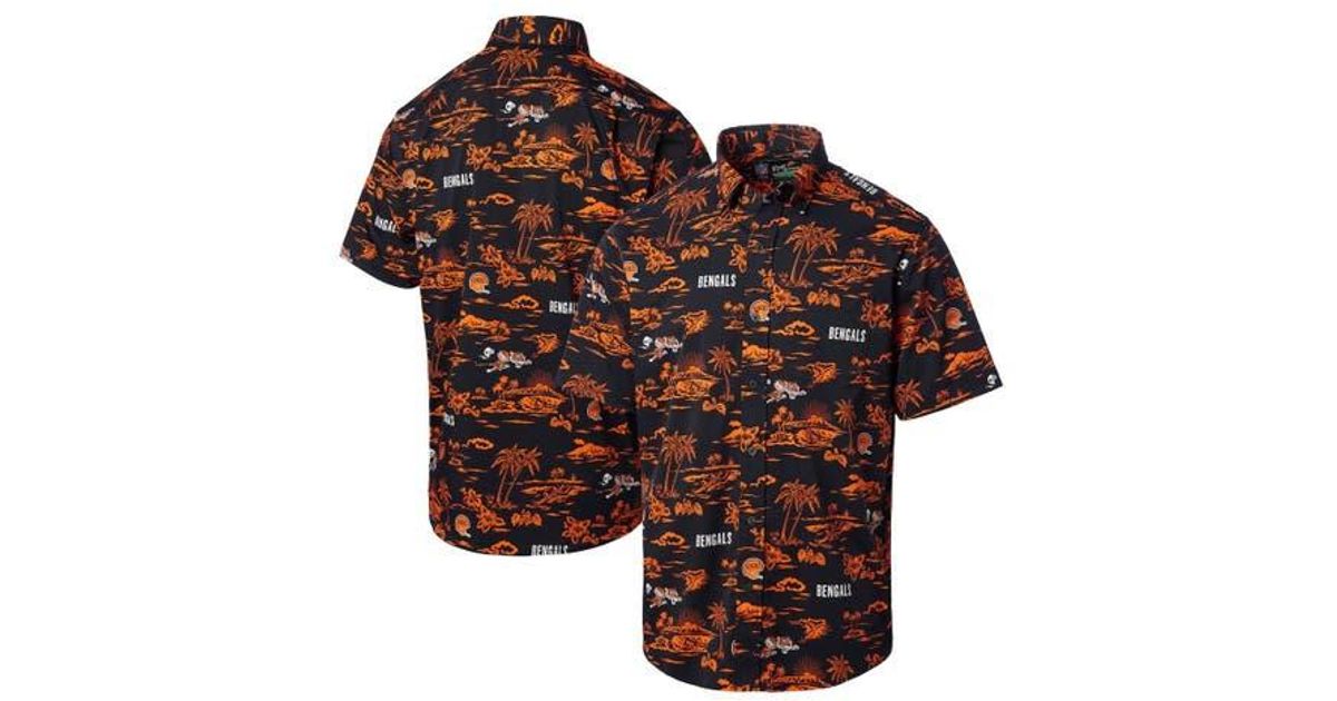 Reyn Spooner Cincinnati Bengals Throwback Kekai Print Button-Up Shirt ...