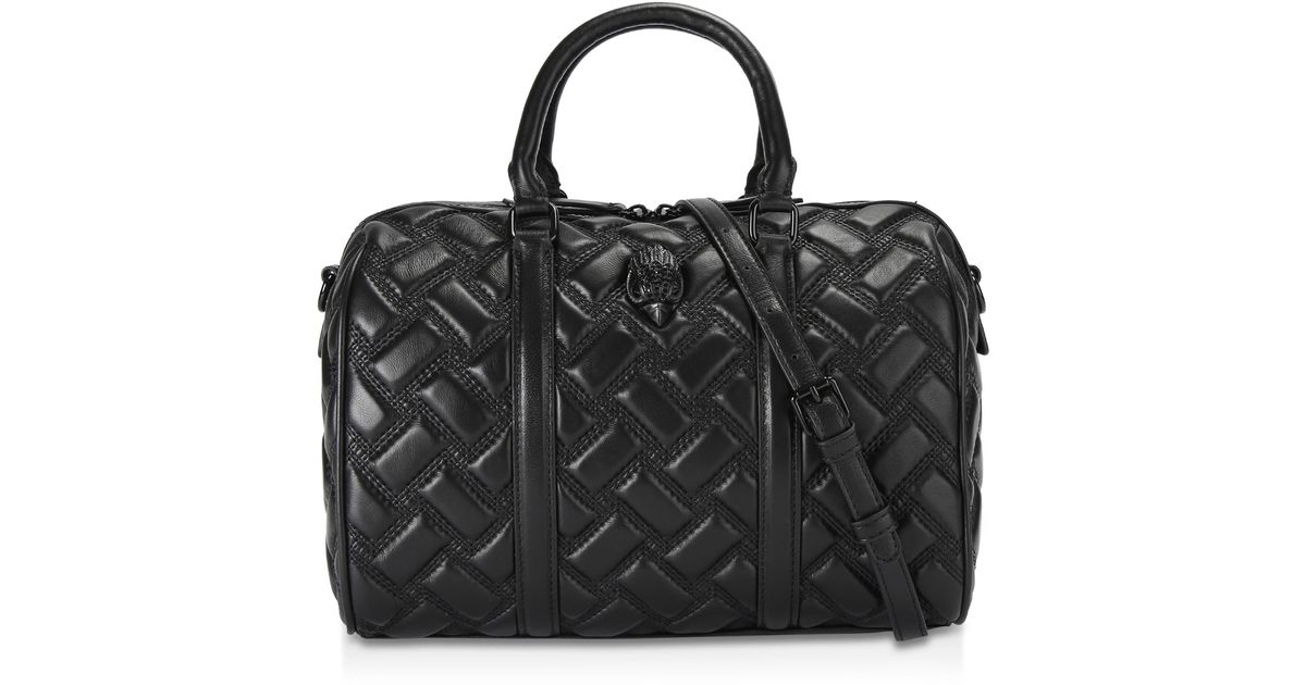 Kurt Geiger Kensington Boston Drench Quilted Leather Duffle Bag in