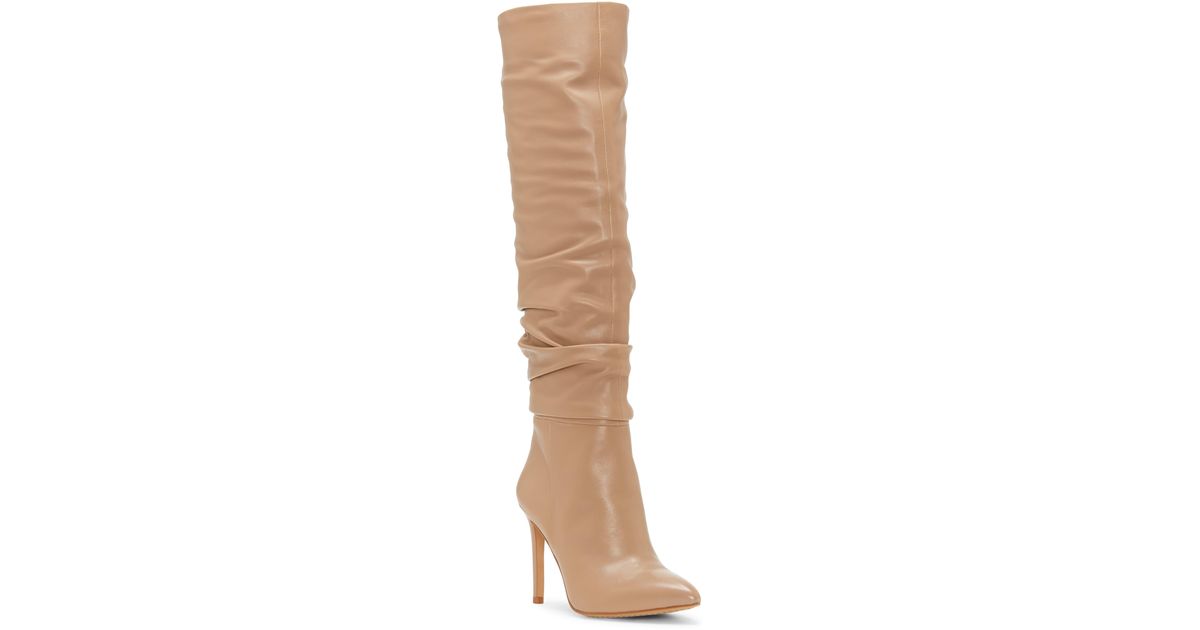 kashiana leather scrunch over the knee boots