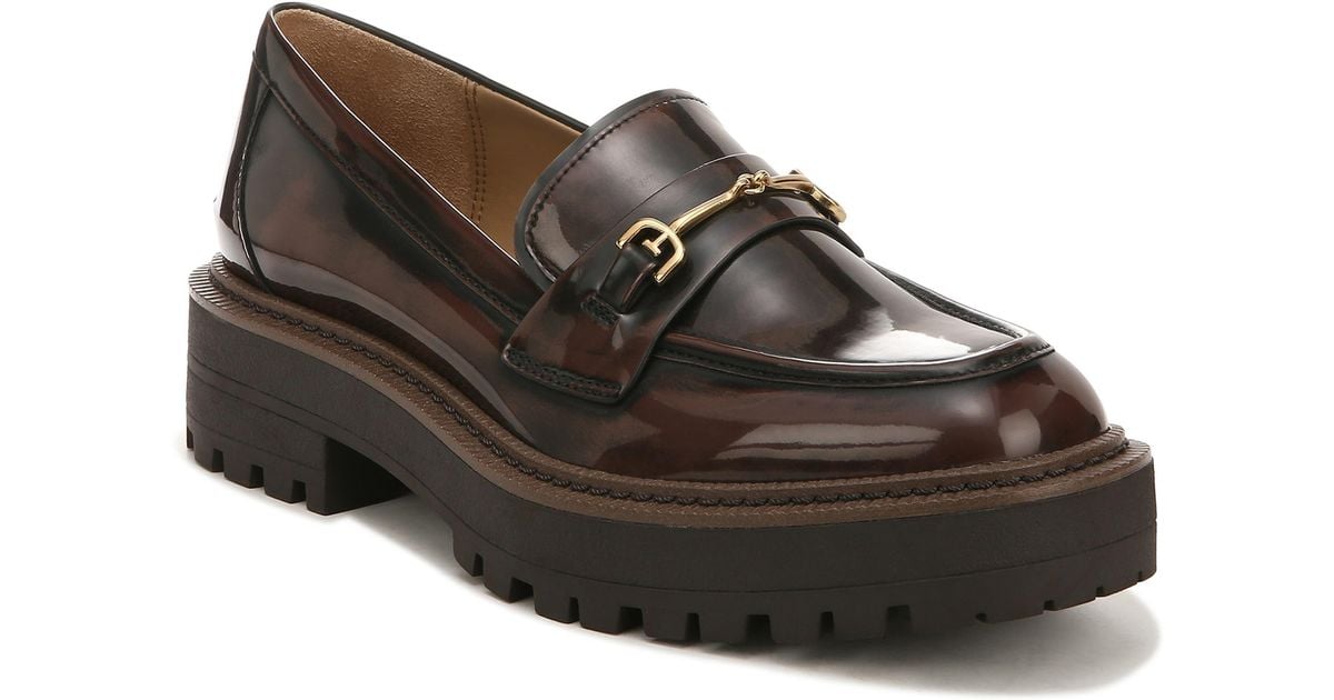 Sam Edelman Laurs Platform Lug Sole Loafer in Brown Lyst
