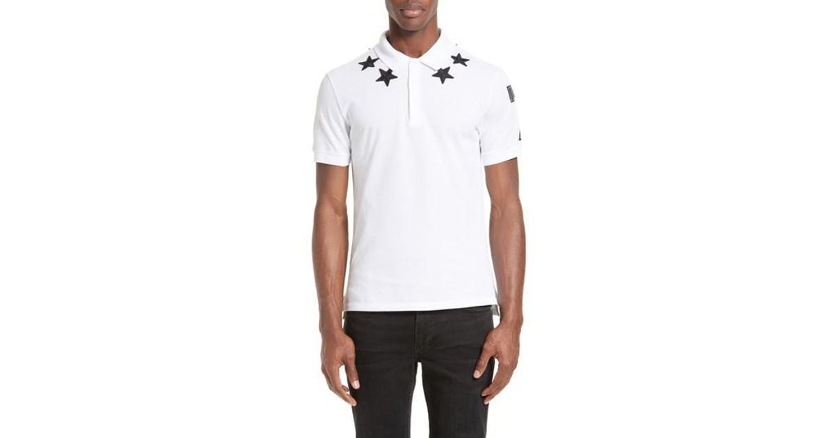 Givenchy Star 74 Cuban Fit Polo in White for Men - Lyst