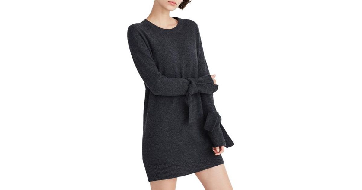 madewell tie cuff sweater dress