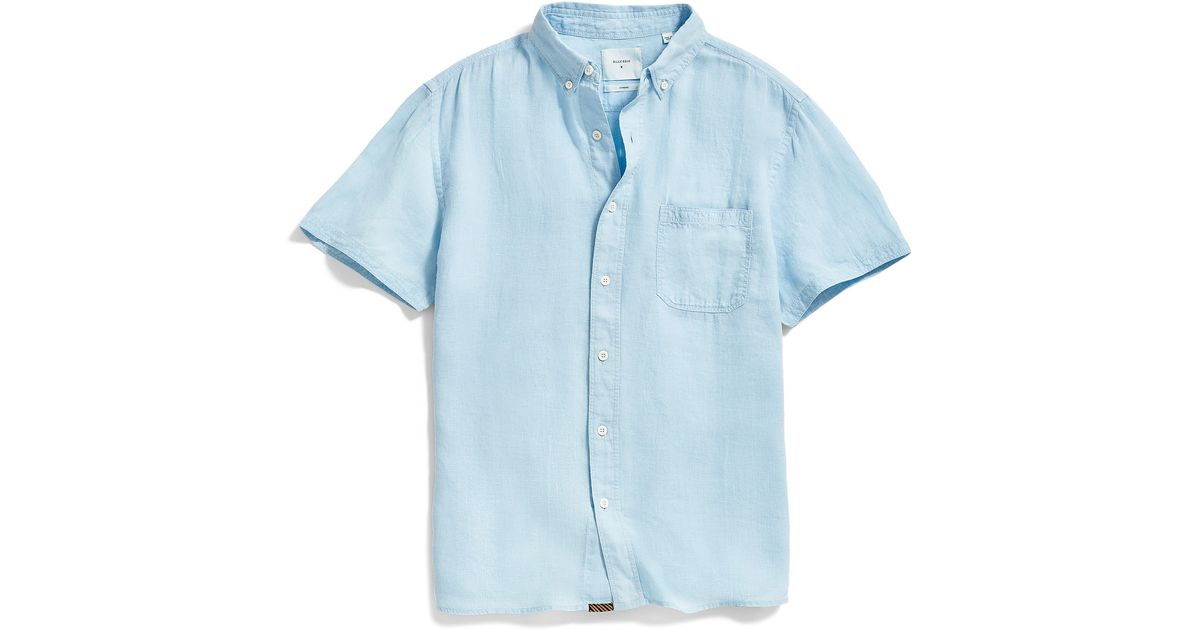 Billy Reid Tuscumbia Standard Fit Short Sleeve Linen Button-down Shirt ...