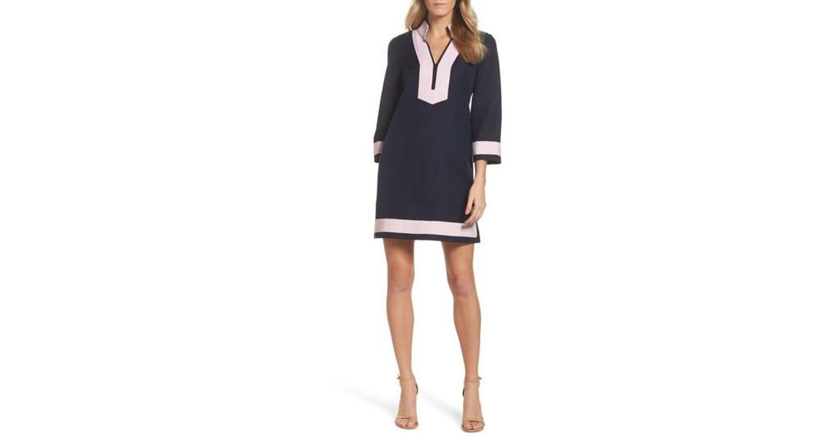 eliza j mandarin collar shift dress