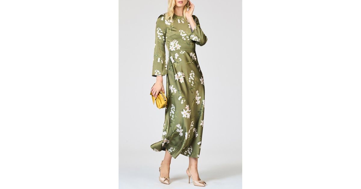 chinese dress ladies Sachin & Babi "Lana" Fitted Floral Gown