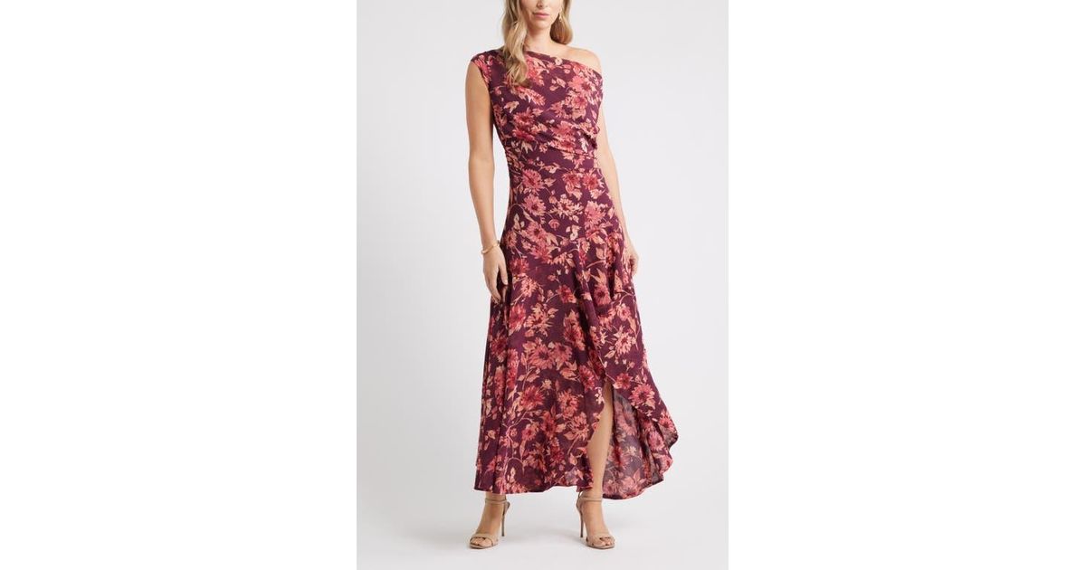 off the shoulder dress chelsea28 White and Navy Floral Off the Shoulder Dress, Size 20
