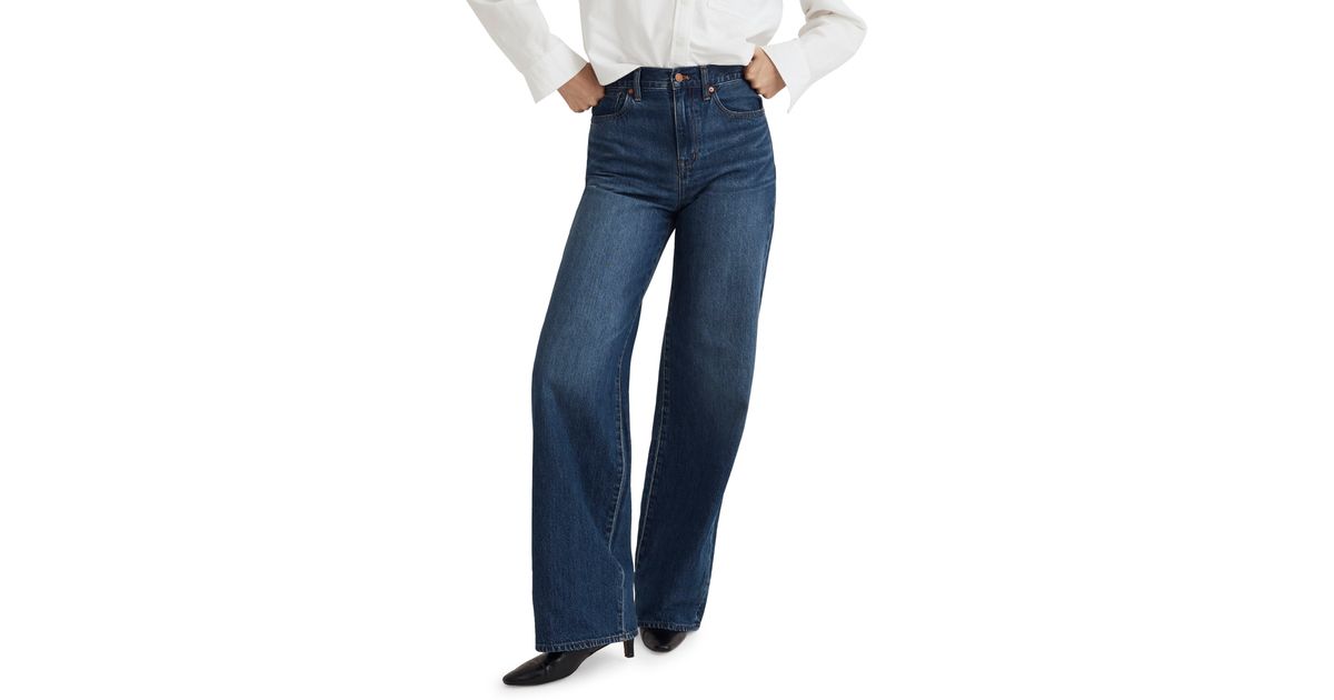 Madewell Super Wide Leg Jeans in Blue | Lyst
