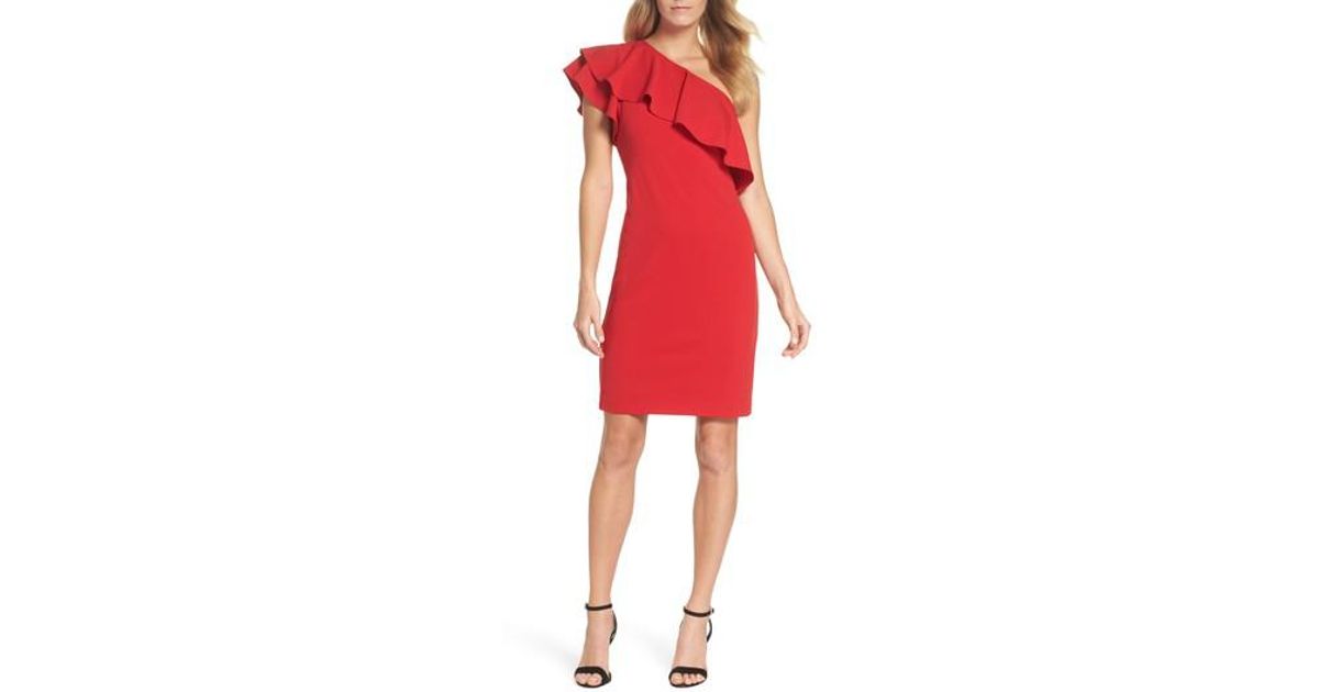 vince red dress