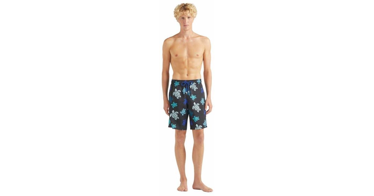 VILEBREQUIN Men Long Swim Trunks Water-Reactive Splash