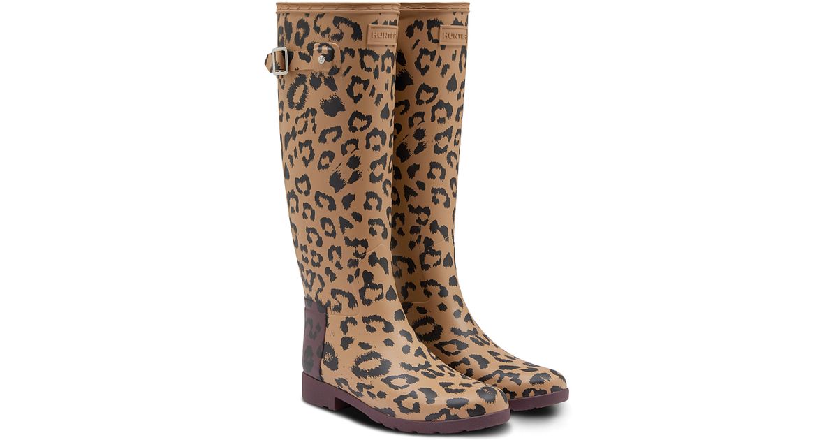 original leopard print refined short waterproof rain boot