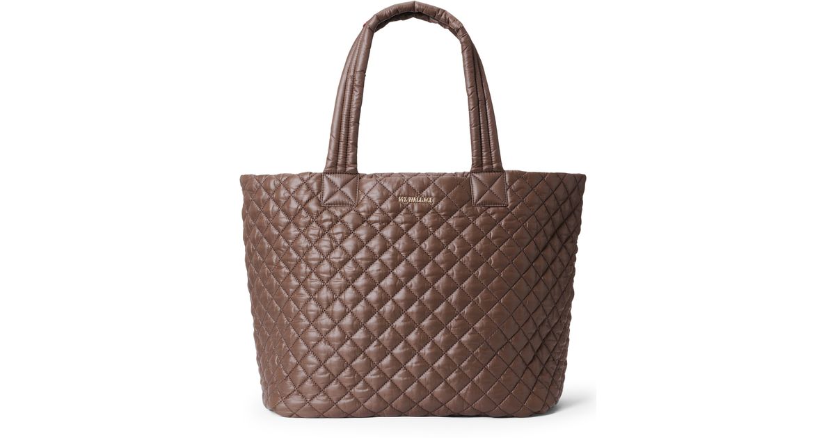 MZ Wallace Large Metro Deluxe Tote in Brown Lyst