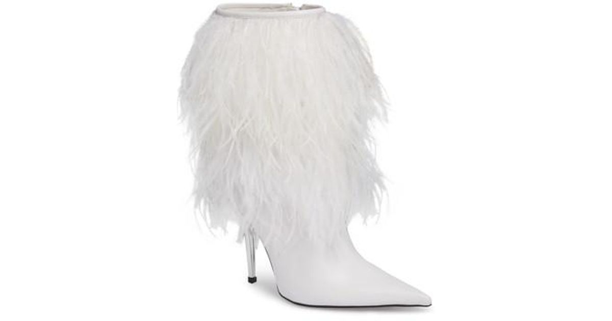 ostrich fur boots