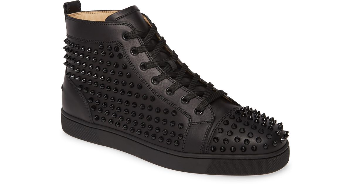 black high top christian louboutin