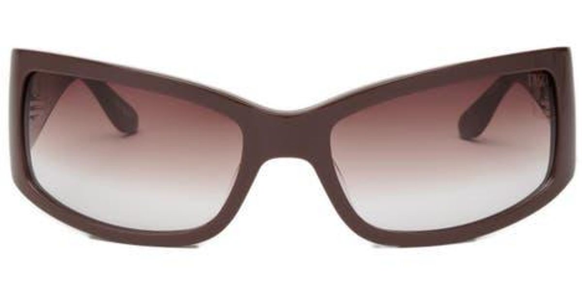 DEZI X Monet Montay 61Mm Shield Sunglasses in Brown | Lyst