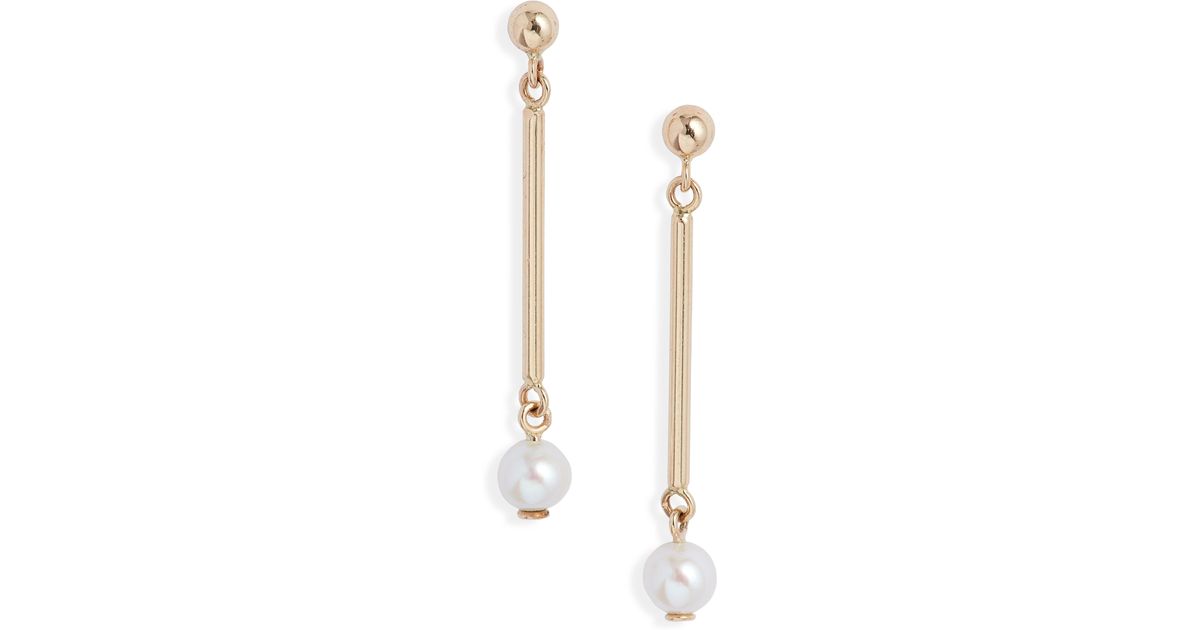 14k gold pearl studs