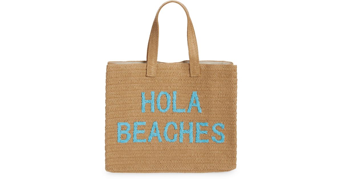 btb los angeles straw tote