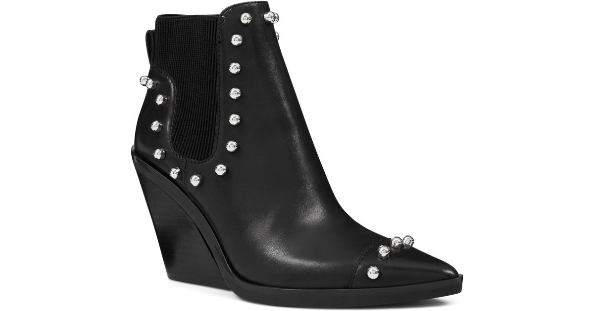 nine west zone out studded booties