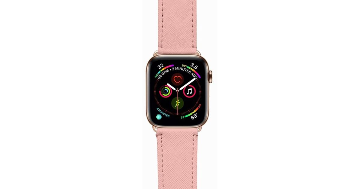 Casetify Essential Saffiano Faux Leather Apple Watch Strap In Light Pink Gold Lyst - Faux Leather Apple Watch Band Casetify Essential Saffiano Faux Leather Apple Watch Strap In Light Pink Gold Lyst - Faux Leather Apple Watch Band