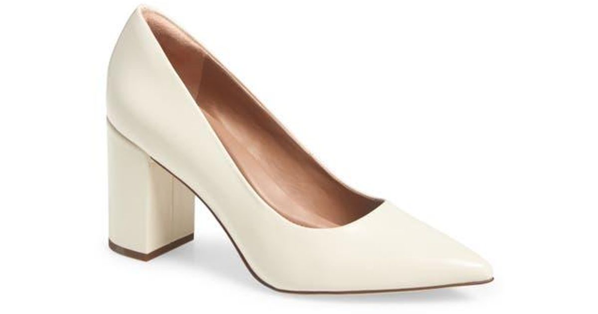 Nordstrom Poppy Pointed Toe Pump in Natural Lyst