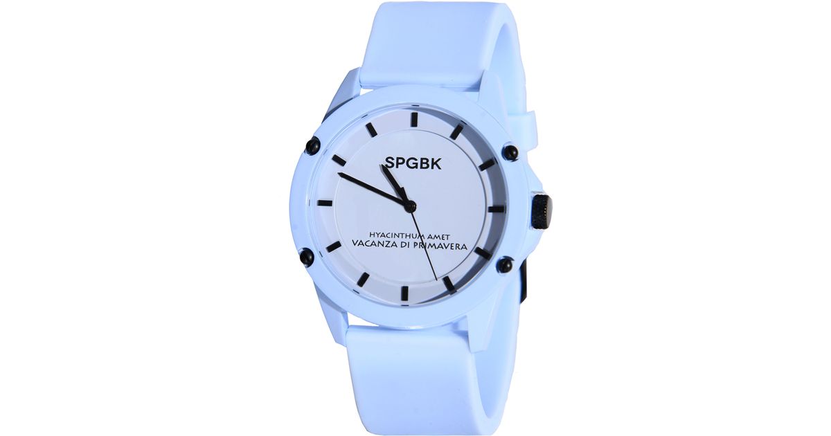 SPGBK WATCHES Spring Break Silicone Strap Watch, 44Mm in Blue for Men ...