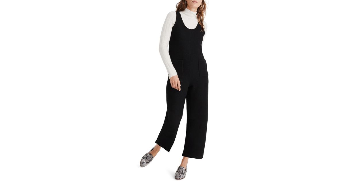 madewell patch pocket sweater jumpsuit