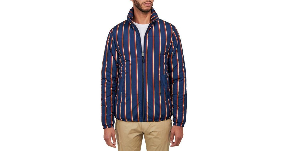 Constuct Jacket Con.struct Stripe Puffer Jacket in Blue for Men | Lyst