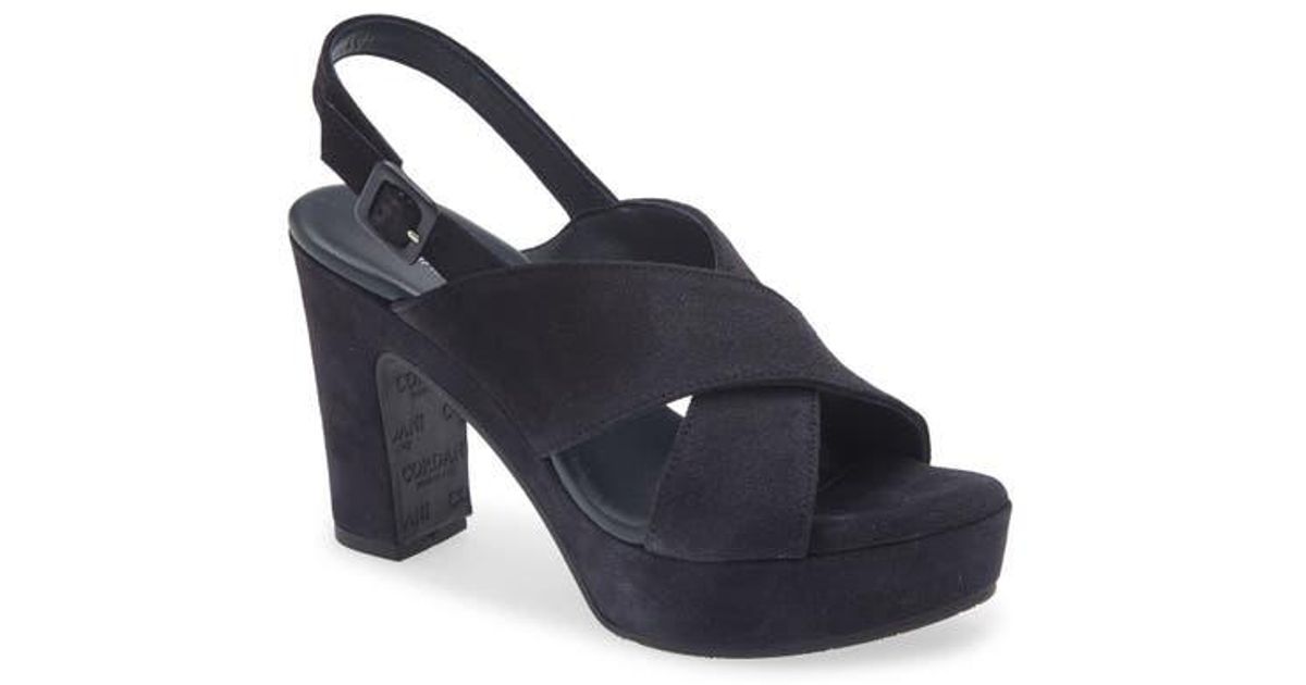 Cordani Teresa Slingback Platform Sandal in Blue | Lyst