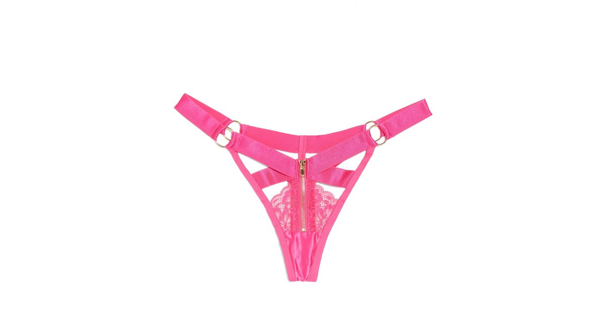 Hunkemöller Clementine Strappy Lace G-string Thong in Pink | Lyst