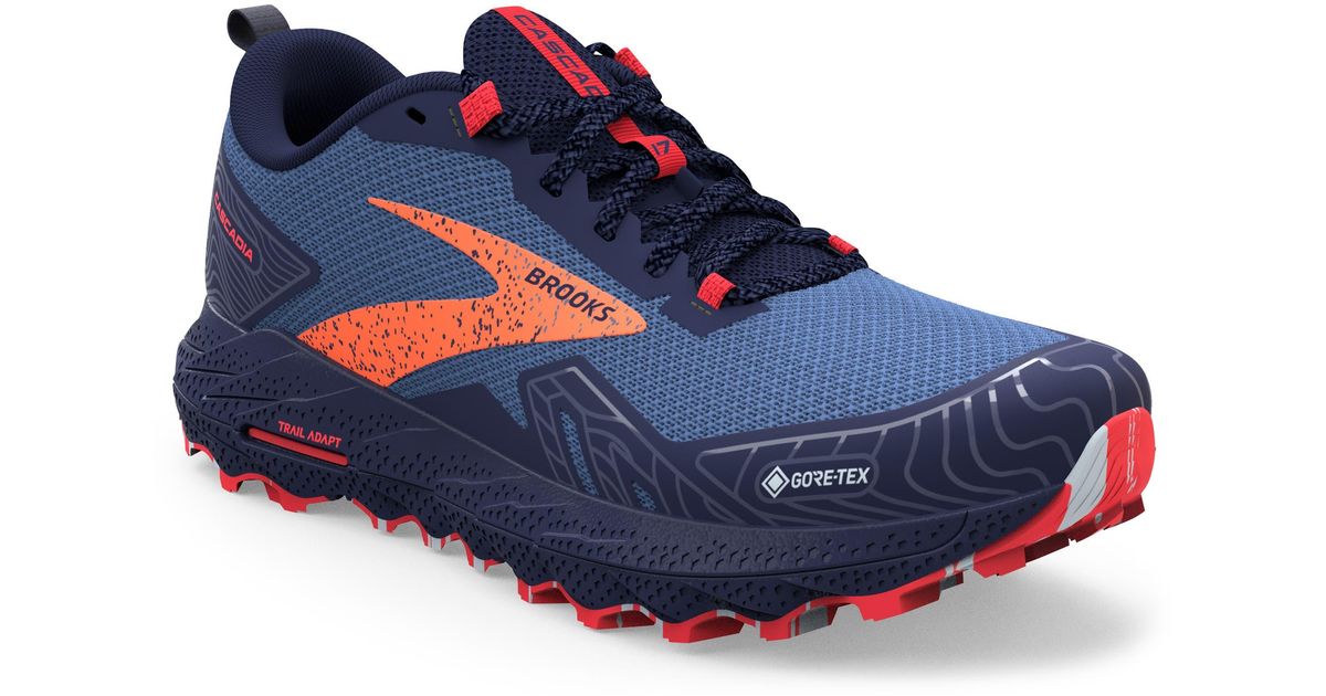 Brooks Cascadia 17 Goretex® Waterproof Hiking Shoe in Blue Lyst