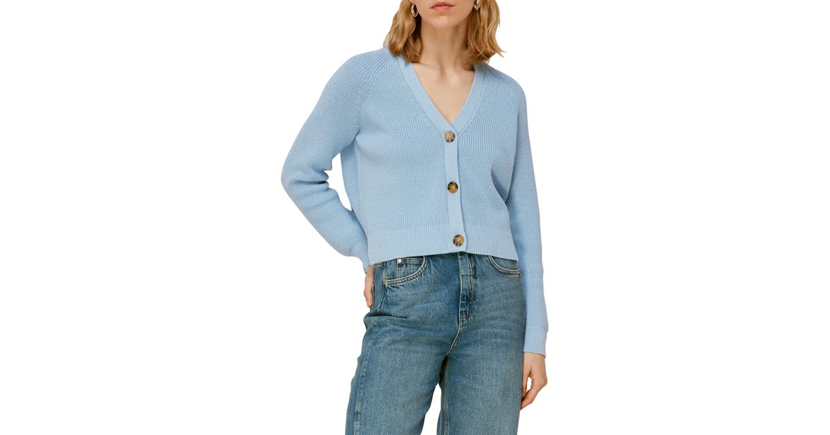 whistles blue cardigan