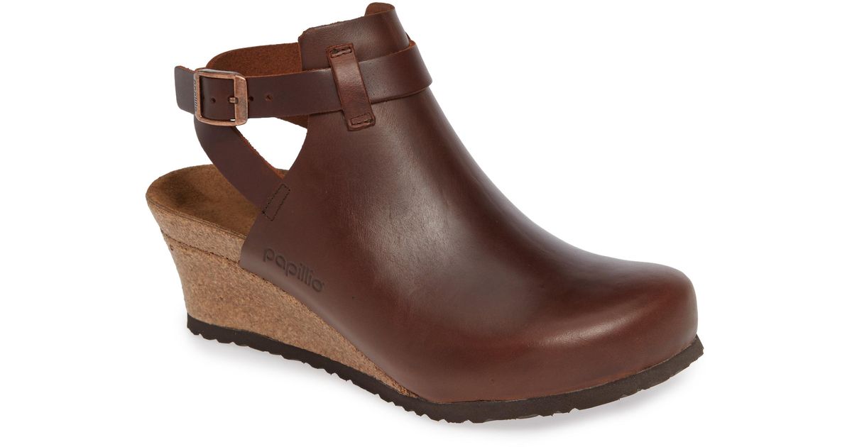 birkenstock esra leather wedge clog
