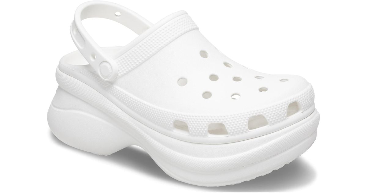 clear platform crocs