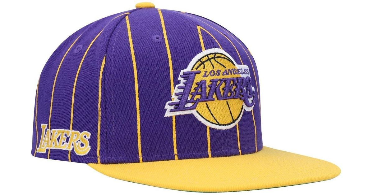 Mitchell & Ness /gold Los Angeles Lakers Hardwood Classics Pinstripe ...