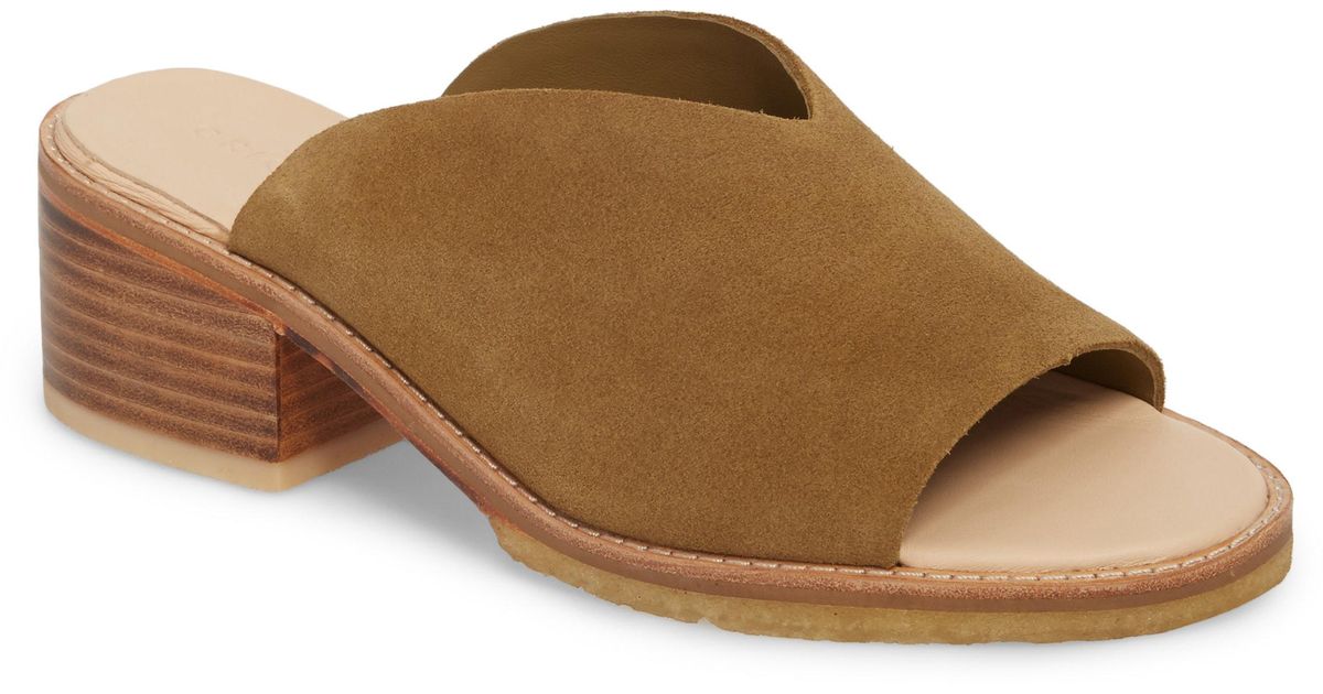 clarks suede mules