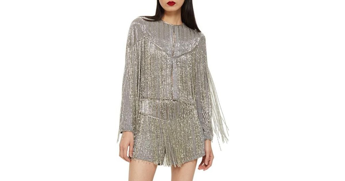 topshop beaded fringe jacket