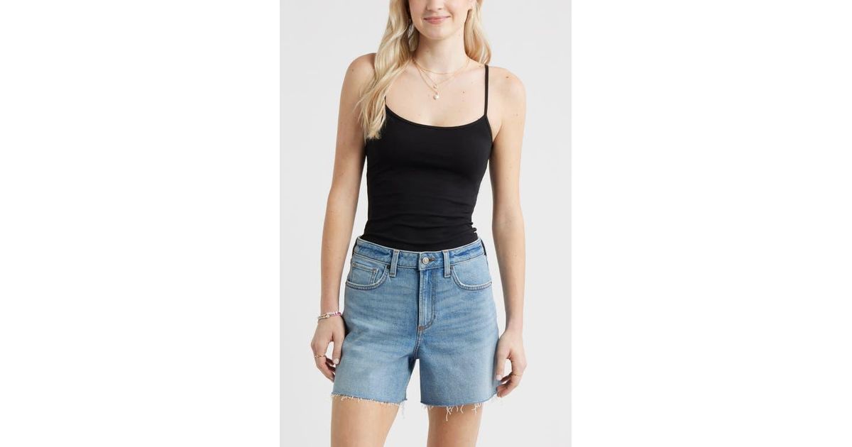BP. Core Stretch Cotton Camisole in Blue | Lyst