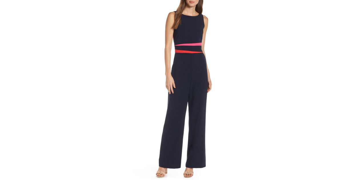 vince camuto colorblock jumpsuit
