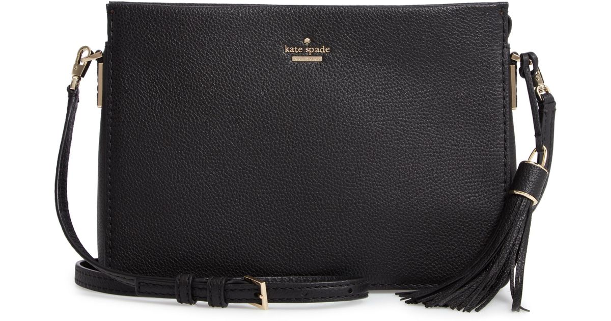 kate spade black leather crossbody