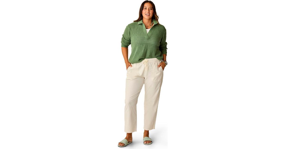 Carve Designs Zoe Twill Pant in Green | Lyst