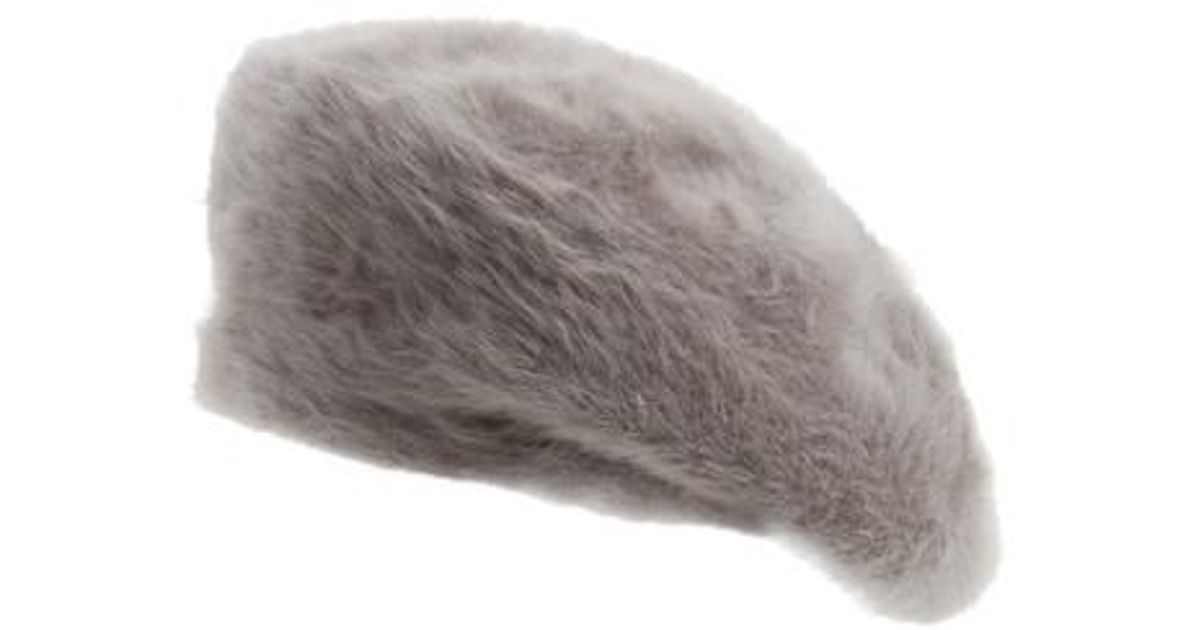 angora beret hat