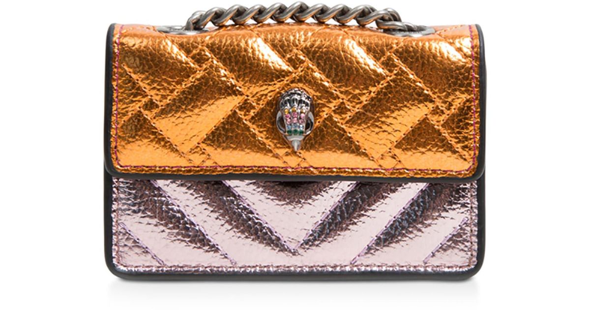 Kurt Geiger Shop Micro Kensington Crossbody Bag in Orange Lyst