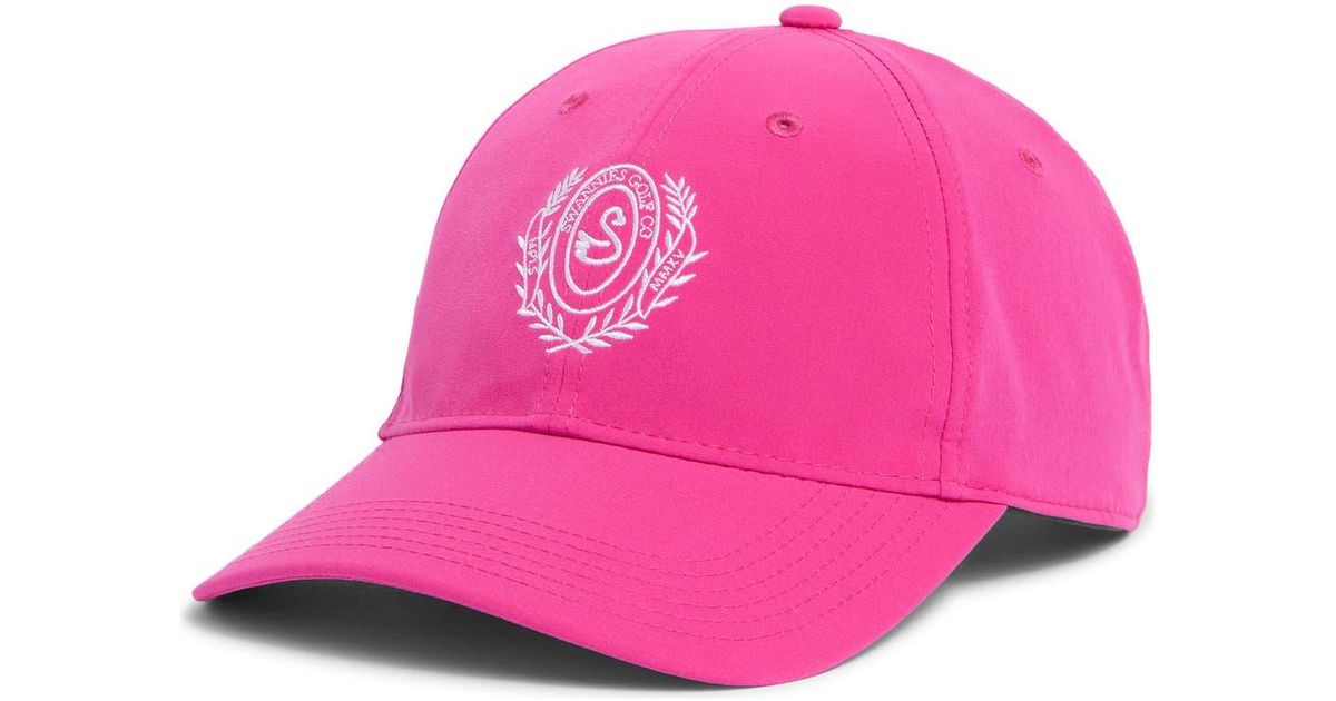 Raspberry Baseball Swannies Emblem Snapback Baseball Cap in Pink | Lyst