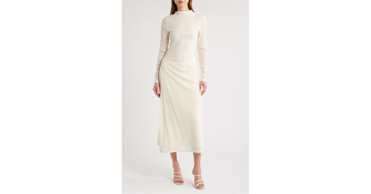 Lioness Resolution Long Sleeve Maxi Dress in Natural | Lyst