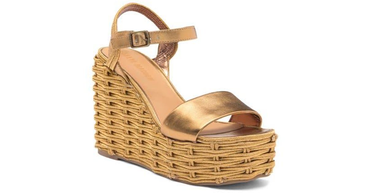 Steve Madden Pinky Espadrille Platform Wedge Sandal in Metallic | Lyst