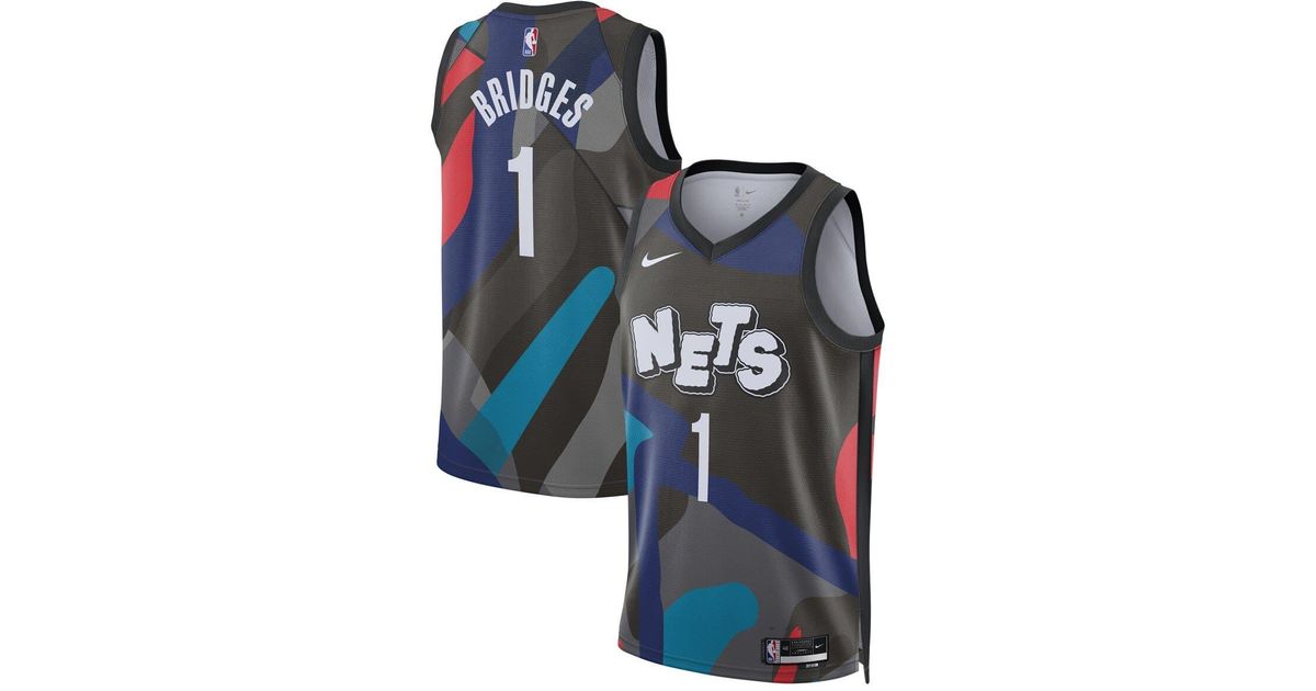 Nike Unisex Mikal Bridges Black Brooklyn Nets 2023/24 Swingman Jersey