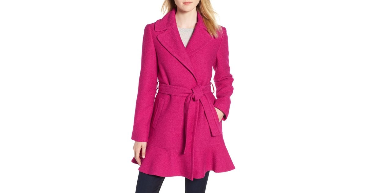 kate spade skirted wrap coat