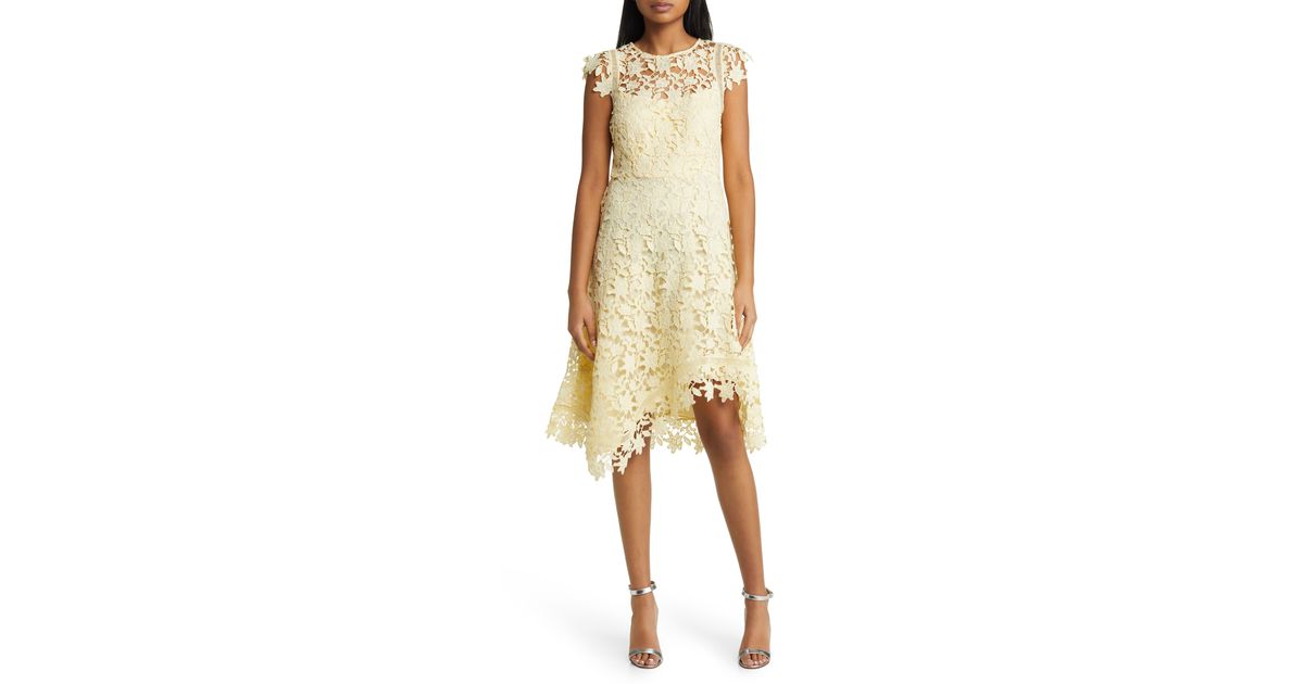 Lace asymmetric cocktail dress eliza j Clearance