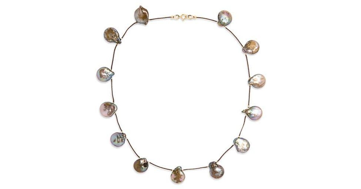 Isshi Desnuda Freshwater Pearl Station Necklace | Lyst