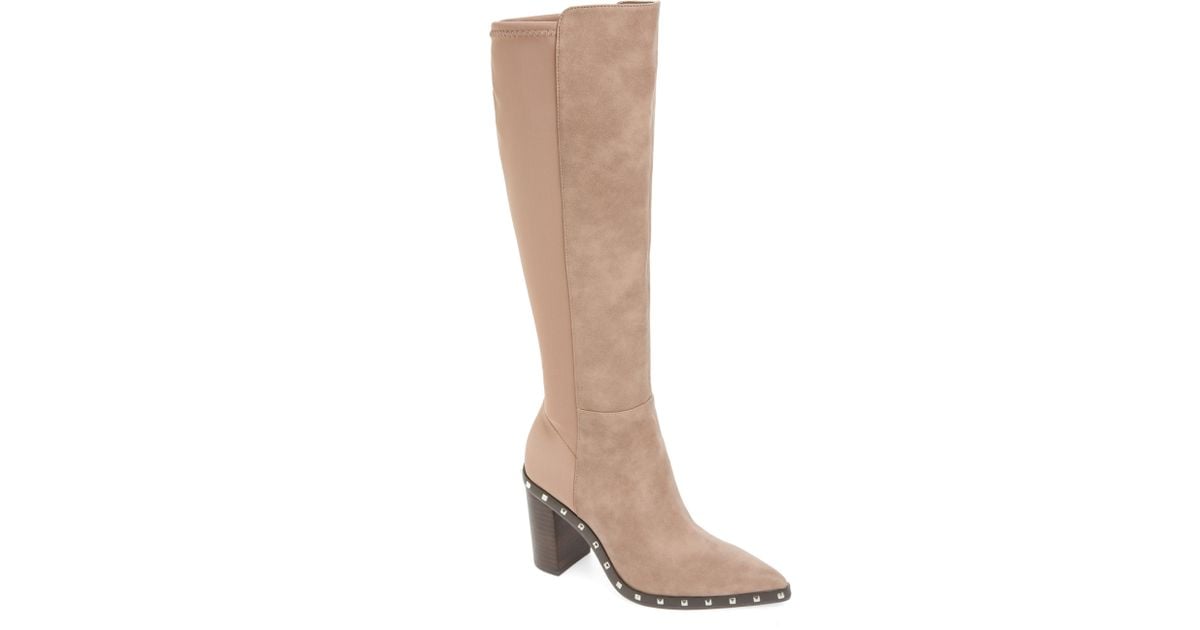 studded knee high stretch boot charles by charles david
