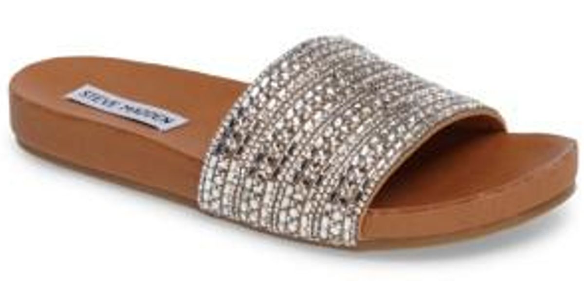 steve madden dazzle embellished slide sandal